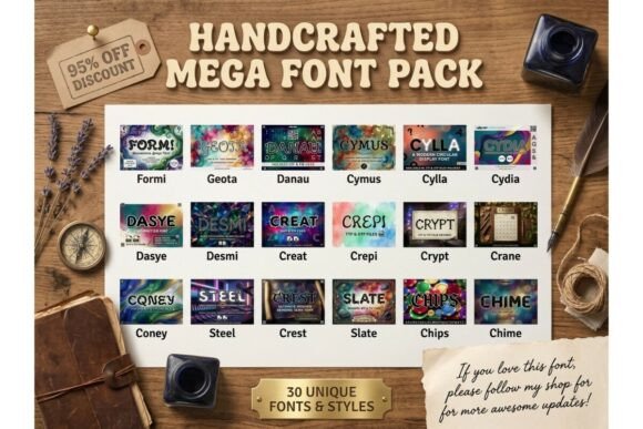 MEGA FONT PACK Bundles for Creative Projects
